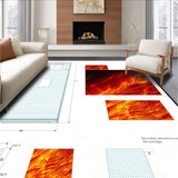 Ultra Soft Area Rug, Non Slip, Stain Resistant, Washable Area Rugs for Living Room, Bedroom, Bold Rustic Lava Flow Pattern(Brown)