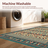 Ultra Soft Area Rug, Non Slip, Stain Resistant, Washable Area Rugs for Living Room, Bedroom, Essential Boho Chic(Blue)