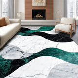 Emerald Swirl Abstract Elegance(White)