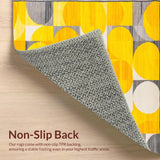 Ultra Soft Area Rug, Non Slip, Stain Resistant, Washable Area Rugs for Living Room, Bedroom, Vibrant Abstract Geometric Delight(Yellow)