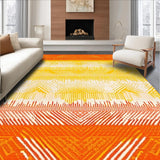 Ultra Soft Area Rug, Non Slip, Stain Resistant, Washable Area Rugs for Living Room, Bedroom, Contemporary Irregular Gradient Aesthetic(Orange)