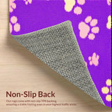 Ultra Soft Area Rug, Non Slip, Stain Resistant, Washable Area Rugs for Living Room, Bedroom, Charming Kids' Animal Graphic Style(Purple)