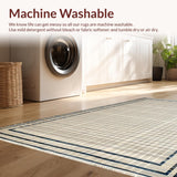 Ultra Soft Area Rug, Non Slip, Stain Resistant, Washable Area Rugs for Living Room, Bedroom, Rustic Earthy Tiled Arrangement(Beige)