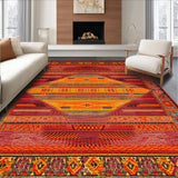 Ultra Soft Area Rug, Non Slip, Stain Resistant, Washable Area Rugs for Living Room, Bedroom, Natural Fiber Festive Design(Red)