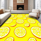 Ultra Soft Area Rug, Non Slip, Stain Resistant, Washable Area Rugs for Living Room, Bedroom, Charming Fruit-Inspired Motif(Yellow)