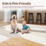 Ultra Soft Area Rug, Non Slip, Stain Resistant, Washable Area Rugs for Living Room, Bedroom, Modern Artisan Woven with Boho Inspired Beige Abstract(Beige)