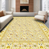 Ultra Soft Area Rug, Non Slip, Stain Resistant, Washable Area Rugs for Living Room, Bedroom, Bright Cheerful Flower Aesthetic(Beige)