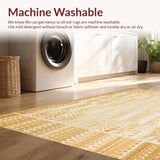 Ultra Soft Area Rug, Non Slip, Stain Resistant, Washable Area Rugs for Living Room, Bedroom, Boho Chic Area Rug Earthy Tone Carpet(Beige)