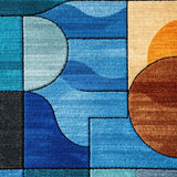 Ultra Soft Area Rug, Non Slip, Stain Resistant, Washable Area Rugs for Living Room, Bedroom, Artistic Hole Design Bedroom Plush Area Rug(Blue)