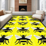 Ultra Soft Area Rug, Non Slip, Stain Resistant, Washable Area Rugs for Living Room, Bedroom, Colorful Artistic Floral Tile(Yellow)
