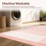 Ultra Soft Area Rug, Non Slip, Stain Resistant, Washable Area Rugs for Living Room, Bedroom, Elegant Luxurious Blush Aesthetic(Pink)