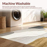 Ultra Soft Area Rug, Non Slip, Stain Resistant, Washable Area Rugs for Living Room, Bedroom, Elegant Cream Abstract Area Modern Artistic Decor(Gray)