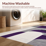 Ultra Soft Area Rug, Non Slip, Stain Resistant, Washable Area Rugs for Living Room, Bedroom, Trendy Lattice Patterned Aesthetic(Purple)