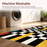 Modern Geometric Checkered Elegance(Black)
