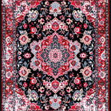 Ultra Soft Area Rug, Non Slip, Stain Resistant, Washable Area Rugs for Living Room, Bedroom, Contemporary Subtle Patterned Elegance(Red)