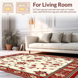 Beige Red Runner Light Foldable Indoor Kitchen(Ivory)