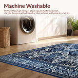 Elegant Deep Blue And Silver Abstract Area Featuring Unique(Blue)