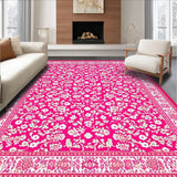 Ultra Soft Area Rug, Non Slip, Stain Resistant, Washable Area Rugs for Living Room, Bedroom, Playful Fluffy Wave Pattern(Pink)