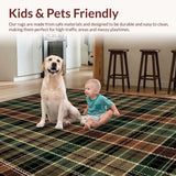 Ultra Soft Area Rug, Non Slip, Stain Resistant, Washable Area Rugs for Living Room, Bedroom, Classic Lodge-Inspired Textural Style(Brown)