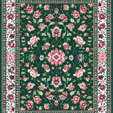 Ultra Soft Area Rug, Non Slip, Stain Resistant, Washable Area Rugs for Living Room, Bedroom, Whimsical Floral Abstract Aesthetic(Green)