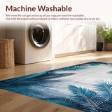Ultra Soft Area Rug, Non Slip, Stain Resistant, Washable Area Rugs for Living Room, Bedroom, Contemporary Blue Toned Aesthetic(Blue)
