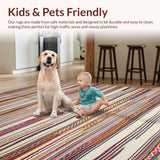 Bold Rustic Color Interplay Stripes(Red)