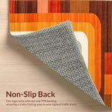 Ultra Soft Area Rug, Non Slip, Stain Resistant, Washable Area Rugs for Living Room, Bedroom, Transitional Colorful Organic Shapes(Orange)