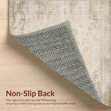 Ultra Soft Area Rug, Non Slip, Stain Resistant, Washable Area Rugs for Living Room, Bedroom, Beige Vintage Style Low Pile Accent(Beige)