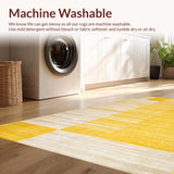 Ultra Soft Area Rug, Non Slip, Stain Resistant, Washable Area Rugs for Living Room, Bedroom, Soft Cozy Earthy Minimalism(Yellow)