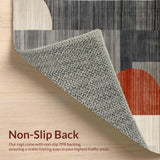 Ultra Soft Area Rug, Non Slip, Stain Resistant, Washable Area Rugs for Living Room, Bedroom, Chic Minimalist Monochrome Design(Gray)