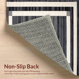 Ultra Soft Area Rug, Non Slip, Stain Resistant, Washable Area Rugs for Living Room, Bedroom, Stylish Minimalist Geometric Arrangement(Gray)