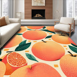 Ultra Soft Area Rug, Non Slip, Stain Resistant, Washable Area Rugs for Living Room, Bedroom, Playful Modern Peach Aesthetic Charm(Orange)