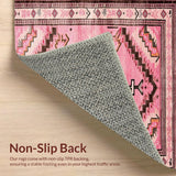Ultra Soft Area Rug, Non Slip, Stain Resistant, Washable Area Rugs for Living Room, Bedroom, Charming Rustic Cowgirl Aesthetic(Pink)