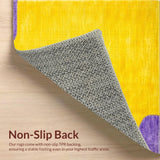 Ultra Soft Area Rug, Non Slip, Stain Resistant, Washable Area Rugs for Living Room, Bedroom, Lively Non-Slip Funky Pattern(Yellow)