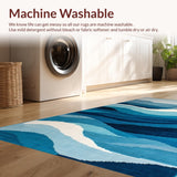 Dynamic Seafoam Curvilinear Arrangement(Blue)