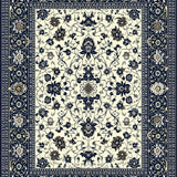 Ultra Soft Area Rug, Non Slip, Stain Resistant, Washable Area Rugs for Living Room, Bedroom, Waterproof Runner with Abstract Floral Design(Blue)
