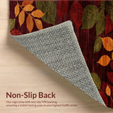 Ultra Soft Area Rug, Non Slip, Stain Resistant, Washable Area Rugs for Living Room, Bedroom, Charming Autumn Color Palette(Maroon)