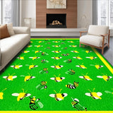 Ultra Soft Area Rug, Non Slip, Stain Resistant, Washable Area Rugs for Living Room, Bedroom, Bold Eclectic Wildlife Pattern(Green)