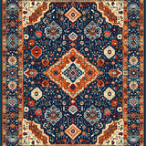Striking Retro Lattice Appearance(Blue)