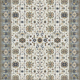 Ultra Soft Area Rug, Non Slip, Stain Resistant, Washable Area Rugs for Living Room, Bedroom, Minimalist Muted Trellis Concept(White)