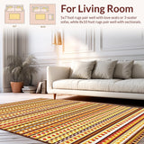 Ultra Soft Area Rug, Non Slip, Stain Resistant, Washable Area Rugs for Living Room, Bedroom, Charming Rustic Egg Design(Brown)