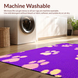 Ultra Soft Area Rug, Non Slip, Stain Resistant, Washable Area Rugs for Living Room, Bedroom, Charming Kids' Animal Graphic Style(Purple)
