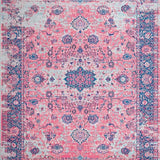 Ultra Soft Area Rug, Non Slip, Stain Resistant, Washable Area Rugs for Living Room, Bedroom, Sleek Contemporary Diamond Arrangement(Pink)