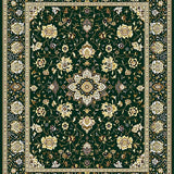 Ultra Soft Area Rug, Non Slip, Stain Resistant, Washable Area Rugs for Living Room, Bedroom, Elegant Floral Mihrab Artwork(Green)