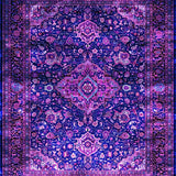 Ultra Soft Area Rug, Non Slip, Stain Resistant, Washable Area Rugs for Living Room, Bedroom, Boho Floral Tapestry Aesthetic(Blue)
