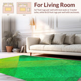 Ultra Soft Area Rug, Non Slip, Stain Resistant, Washable Area Rugs for Living Room, Bedroom, Vintage Gradient Bedroom Non-Slip Faux Wool Carpet(Green)
