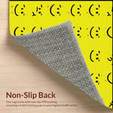 Ultra Soft Area Rug, Non Slip, Stain Resistant, Washable Area Rugs for Living Room, Bedroom, Delightful Colorful Character Design(Yellow)
