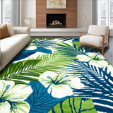 Elegant Blue Green Botanical Print(Blue)