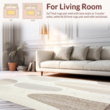Beige with Speckled Wool Blend and Motifs(Beige)