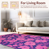 Ultra Soft Area Rug, Non Slip, Stain Resistant, Washable Area Rugs for Living Room, Bedroom, Delicate Vibrant Softness Theme(Purple)